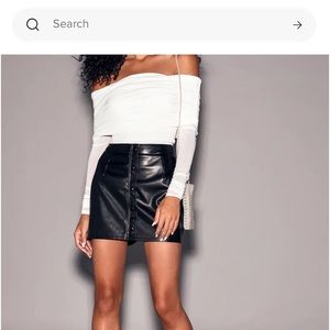 Vegan leather skirt from lulus